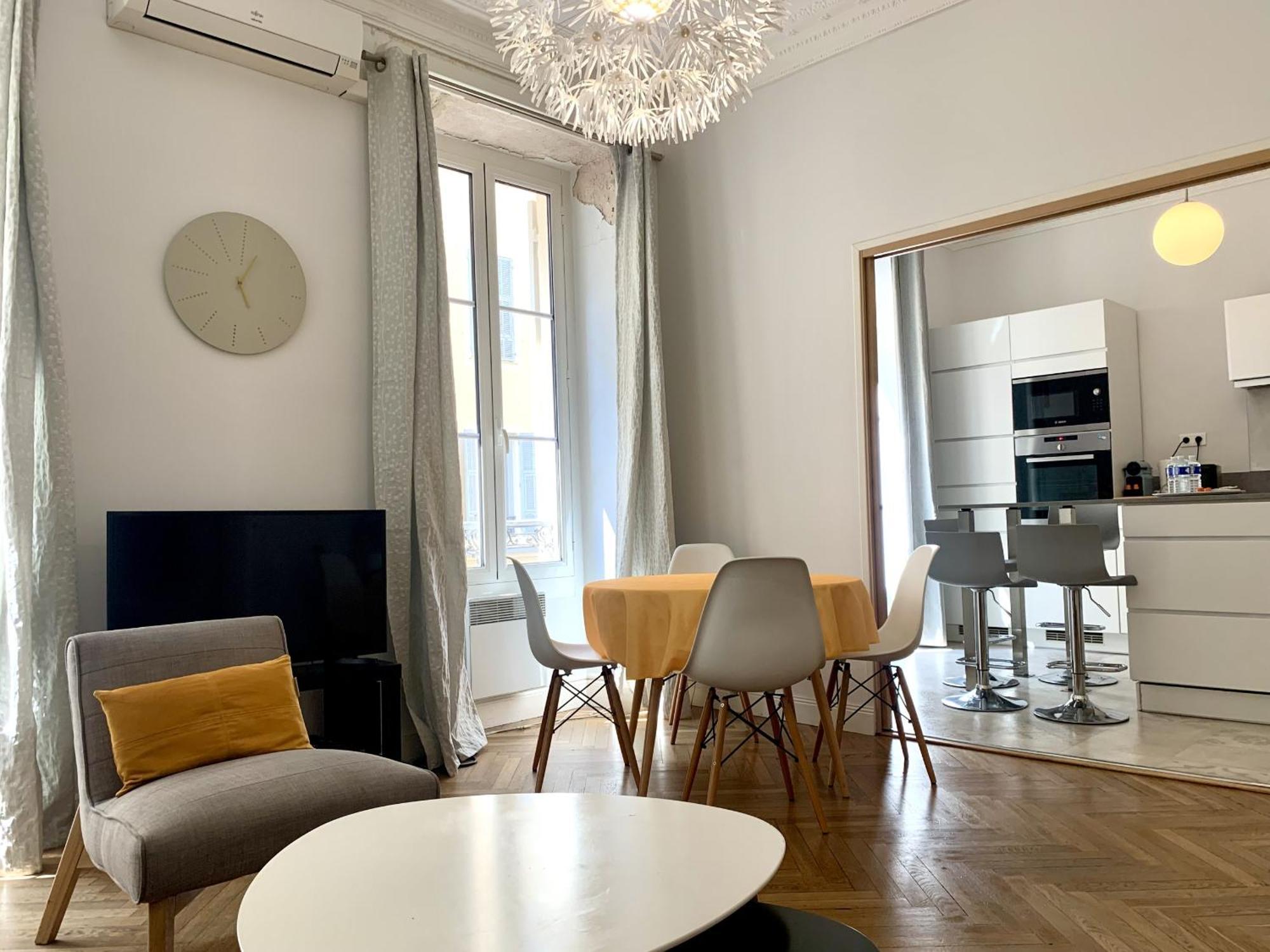 Aparthotel Riviera - 2 Minutes De La Plage - Exceptionnel 2 Chambres Ac - Balcon Meyerbeer 1 니스 외부 사진